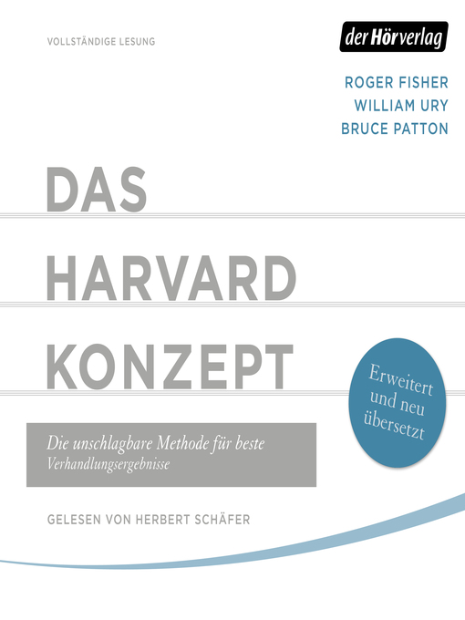 Title details for Das Harvard-Konzept by Roger Fisher - Wait list